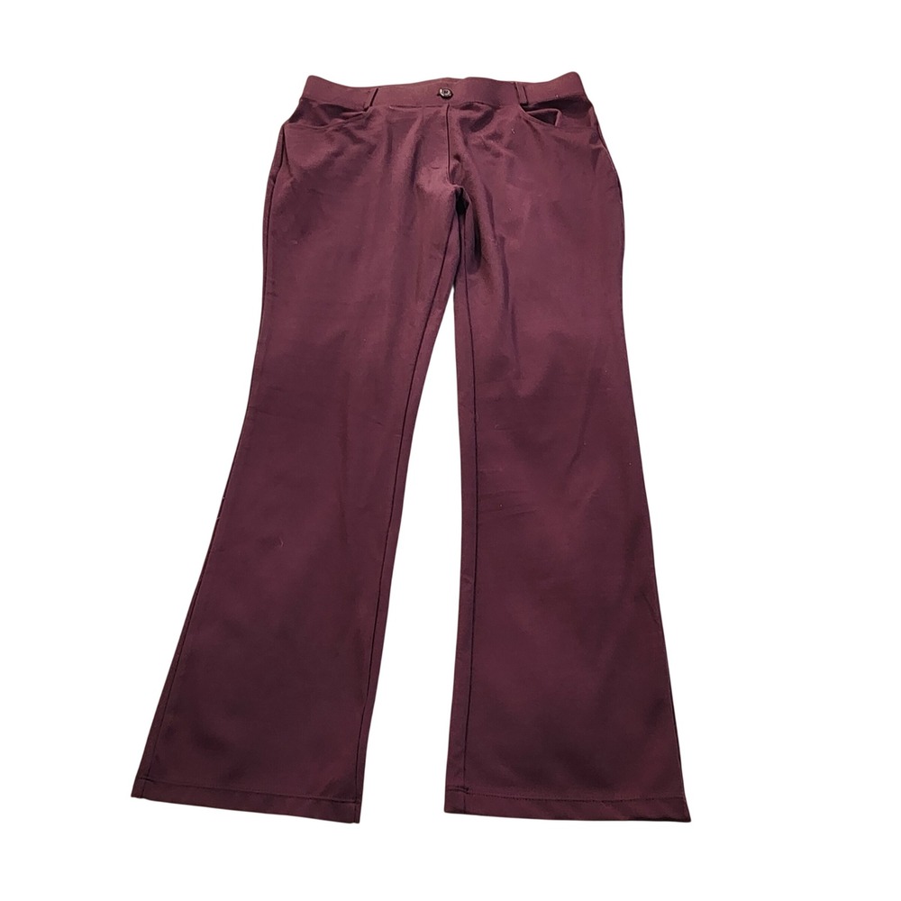 NWT Willit Womens XL Burgundy Bootcut Yoga Dress Pant 29 Inseam Stretch Knit New